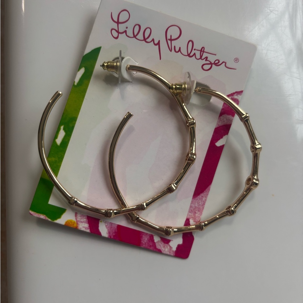 Lilly Pulitzer Gold Hoop Earrings